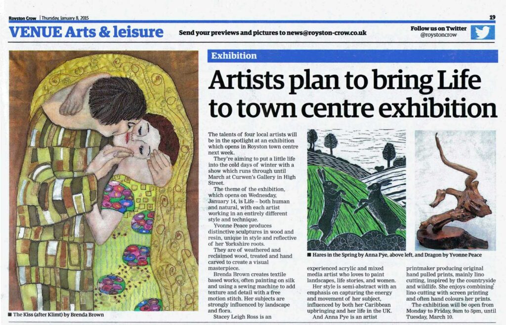 Royston Crow article about LIFE Exhibition, a group exhibition featuring work by Leigh