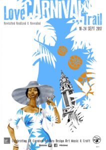 Stylised graphic of a well dressed saucy Caribbean woman