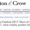 Headline for Royston article about auction winners of By Leigh's mixed media art for Royston Arts Festival programme cover